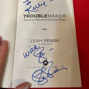 Trouble Maker paperback signed by Leah Remini